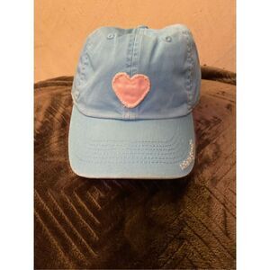 New Life is Good Hat ❤️ Heart Hat Baby Blue Pink Heart Adjustable Hat NWOT